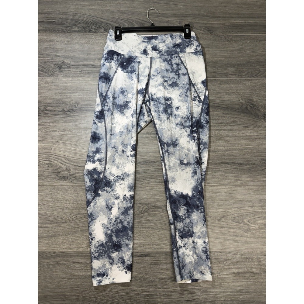 Soma WKND 360 High Rise Full Legging On A Trip Batik Blue Womens Size L Reg